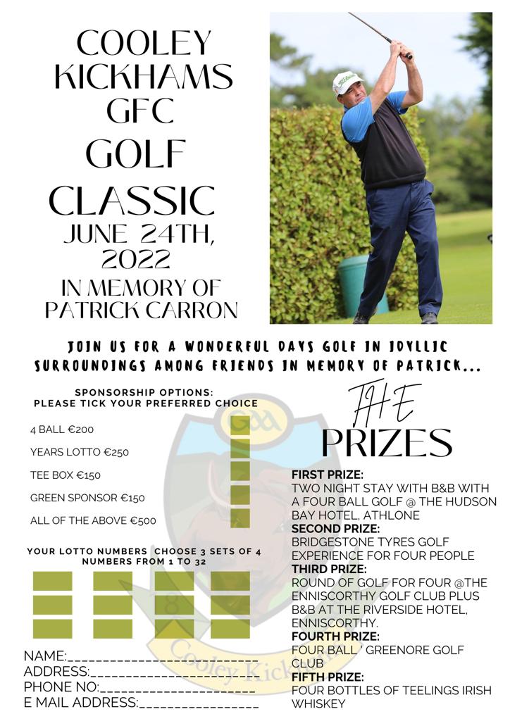 Golf Classic 2022 Booking Form
